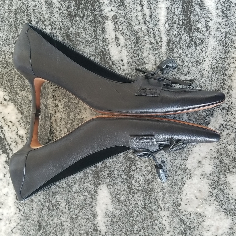 (7.5) "346" Brooks Brothers Leather Heels Luxury Office Night Out Vacation Wow - Picture 7 of 12